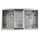 Nantucket Sinks Pro Series 32" Rectangle Undermount Brushed Satin Silver 304 Stainless Steel Offset Double Bowl Small Radius Kitchen Sink With Accessories