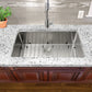 Nantucket Sinks Pro Series 32" Rectangle Undermount Brushed Satin Silver 304 Stainless Steel Single Bowl Small Radius Corners Kitchen Sink