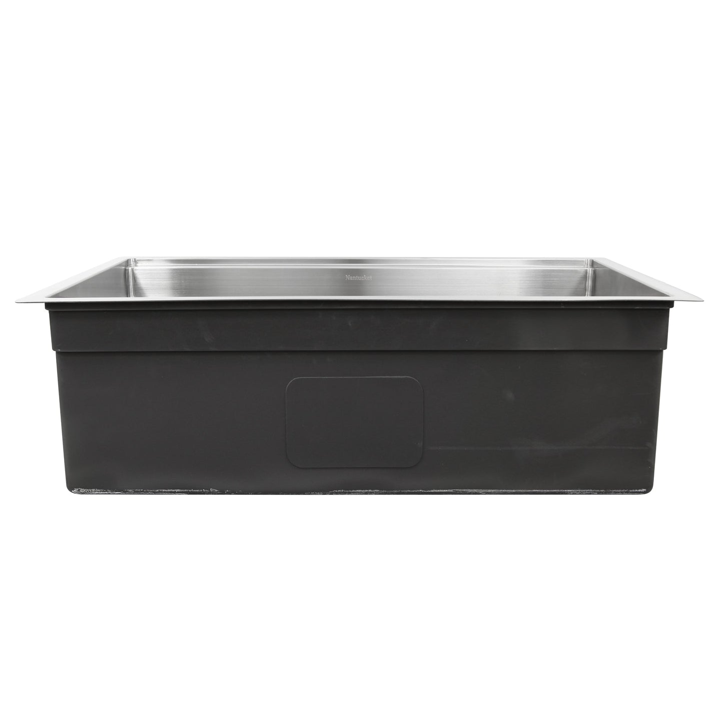 Nantucket Sinks Pro Series 32" Rectangle Undermount Brushed Satin Silver 304 Stainless Steel Single Bowl Small Radius Kitchen Sink With Accessories