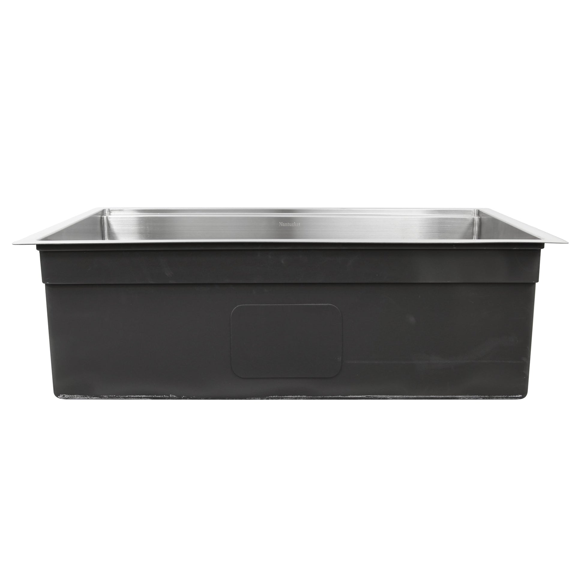 Nantucket Sinks Pro Series 32" Rectangle Undermount Brushed Satin Silver 304 Stainless Steel Single Bowl Small Radius Kitchen Sink With Accessories