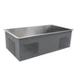 Nantucket Sinks Pro Series 32" Rectangle Undermount Brushed Satin Silver 304 Stainless Steel Single Bowl Small Radius Kitchen Sink With Offset Drain