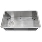 Nantucket Sinks Pro Series 32" Rectangle Undermount Brushed Satin Silver 304 Stainless Steel Single Bowl Small Radius Kitchen Sink With Offset Drain