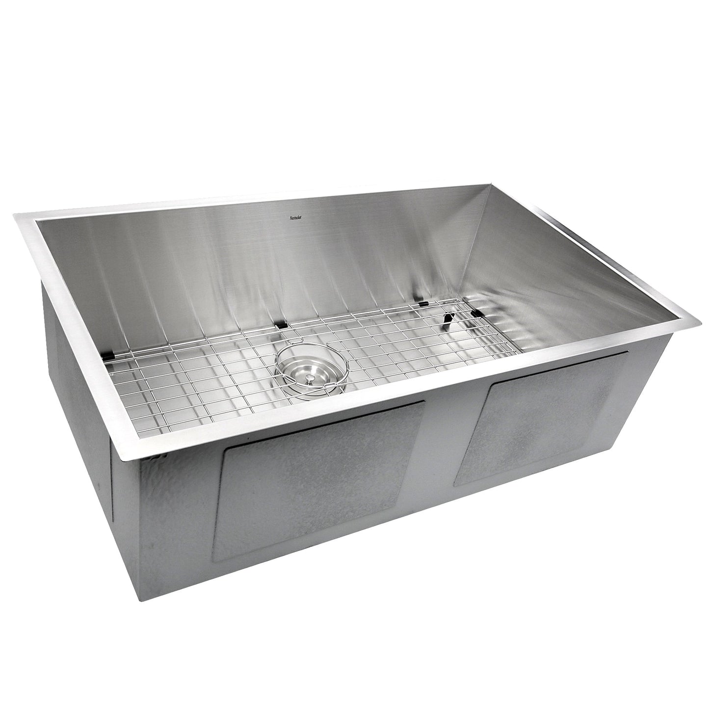 Nantucket Sinks Pro Series 32" Rectangle Undermount Brushed Satin Silver 304 Stainless Steel Single Bowl Zero Radius Kitchen Sink