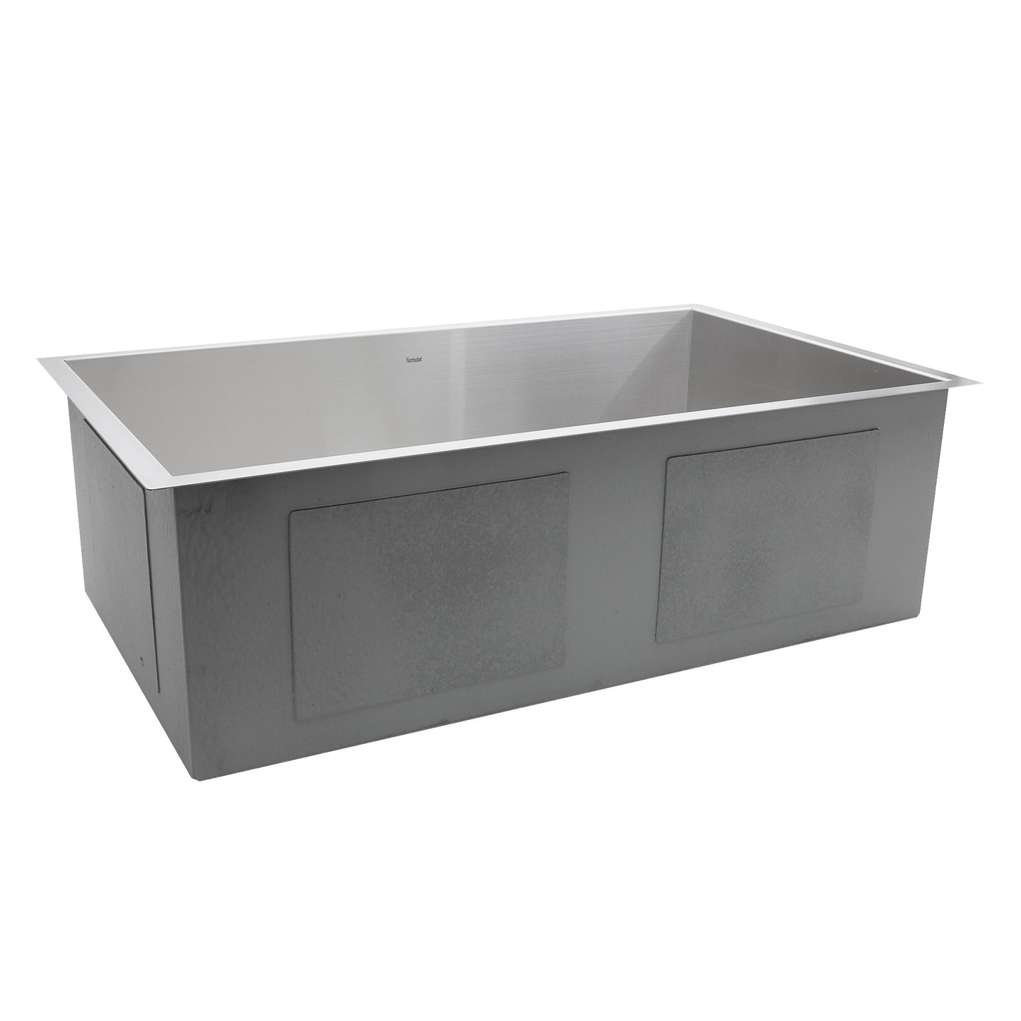 Nantucket Sinks Pro Series 32" Rectangle Undermount Brushed Satin Silver 304 Stainless Steel Single Bowl Zero Radius Kitchen Sink