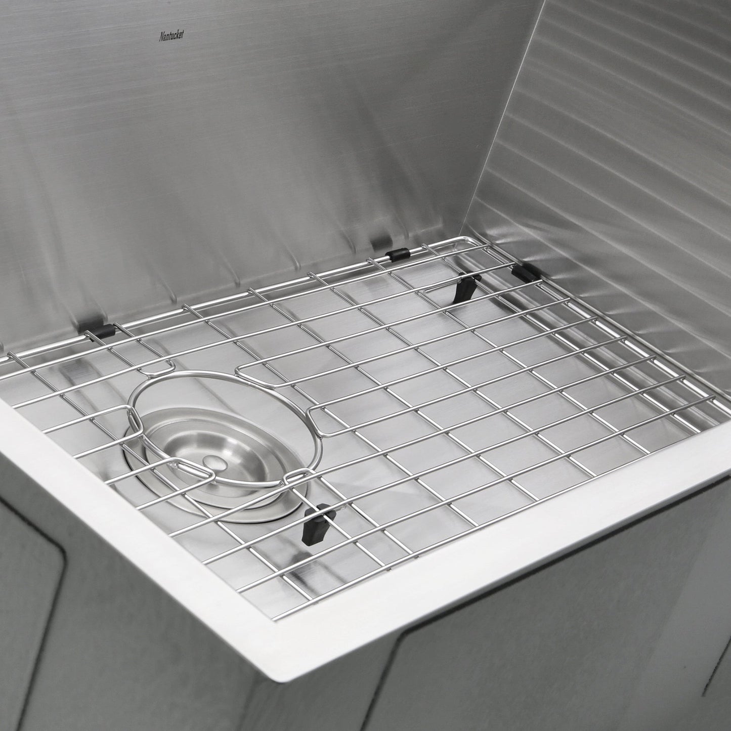 Nantucket Sinks Pro Series 32" Rectangle Undermount Brushed Satin Silver 304 Stainless Steel Single Bowl Zero Radius Kitchen Sink