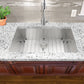 Nantucket Sinks Pro Series 32" Rectangle Undermount Brushed Satin Silver 304 Stainless Steel Single Bowl Zero Radius Kitchen Sink
