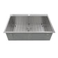 Nantucket Sinks Pro Series 33" Rectangle Drop-in Brushed Satin Silver 304 Stainless Steel Single Bowl Zero Radius 16-Gauge 1-Hole Kitchen Sink
