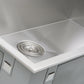 Nantucket Sinks Pro Series 33" Rectangle Drop-in Brushed Satin Silver 304 Stainless Steel Single Bowl Zero Radius 16-Gauge 1-Hole Kitchen Sink