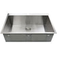 Nantucket Sinks Pro Series 33" Rectangle Drop-in Brushed Satin Silver 304 Stainless Steel Single Bowl Zero Radius 16-Gauge 1-Hole Kitchen Sink