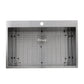 Nantucket Sinks Pro Series 33" Rectangle Drop-in Brushed Satin Silver 304 Stainless Steel Single Bowl Zero Radius 16-Gauge 1-Hole Kitchen Sink