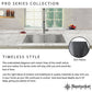 Nantucket Sinks Pro Series 33" Rectangle Drop-in Brushed Satin Silver 304 Stainless Steel Single Bowl Zero Radius 16-Gauge 3-Hole Kitchen Sink