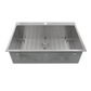 Nantucket Sinks Pro Series 33" Rectangle Drop-in Brushed Satin Silver 304 Stainless Steel Single Bowl Zero Radius 16-Gauge 3-Hole Kitchen Sink