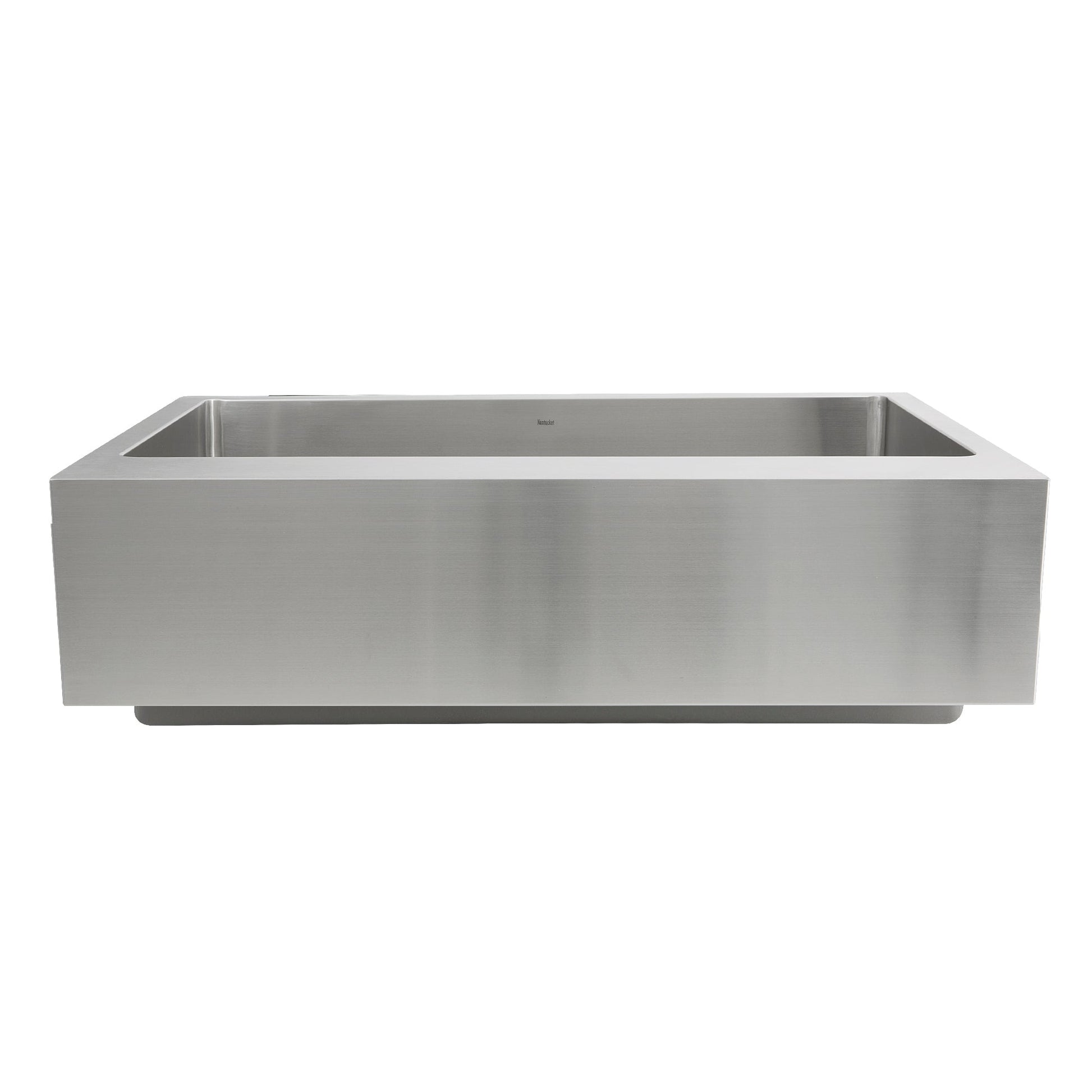 Nantucket Sinks Pro Series 33" Rectangle Undermount Brushed Satin 304 Stainless Steel Single Bowl Patented Design Apron Kitchen Sink