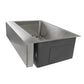 Nantucket Sinks Pro Series 33" Rectangle Undermount Brushed Satin 304 Stainless Steel Single Bowl Patented Design Apron Kitchen Sink
