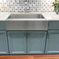 Nantucket Sinks Pro Series 33" Rectangle Undermount Brushed Satin 304 Stainless Steel Single Bowl Patented Design Apron Kitchen Sink