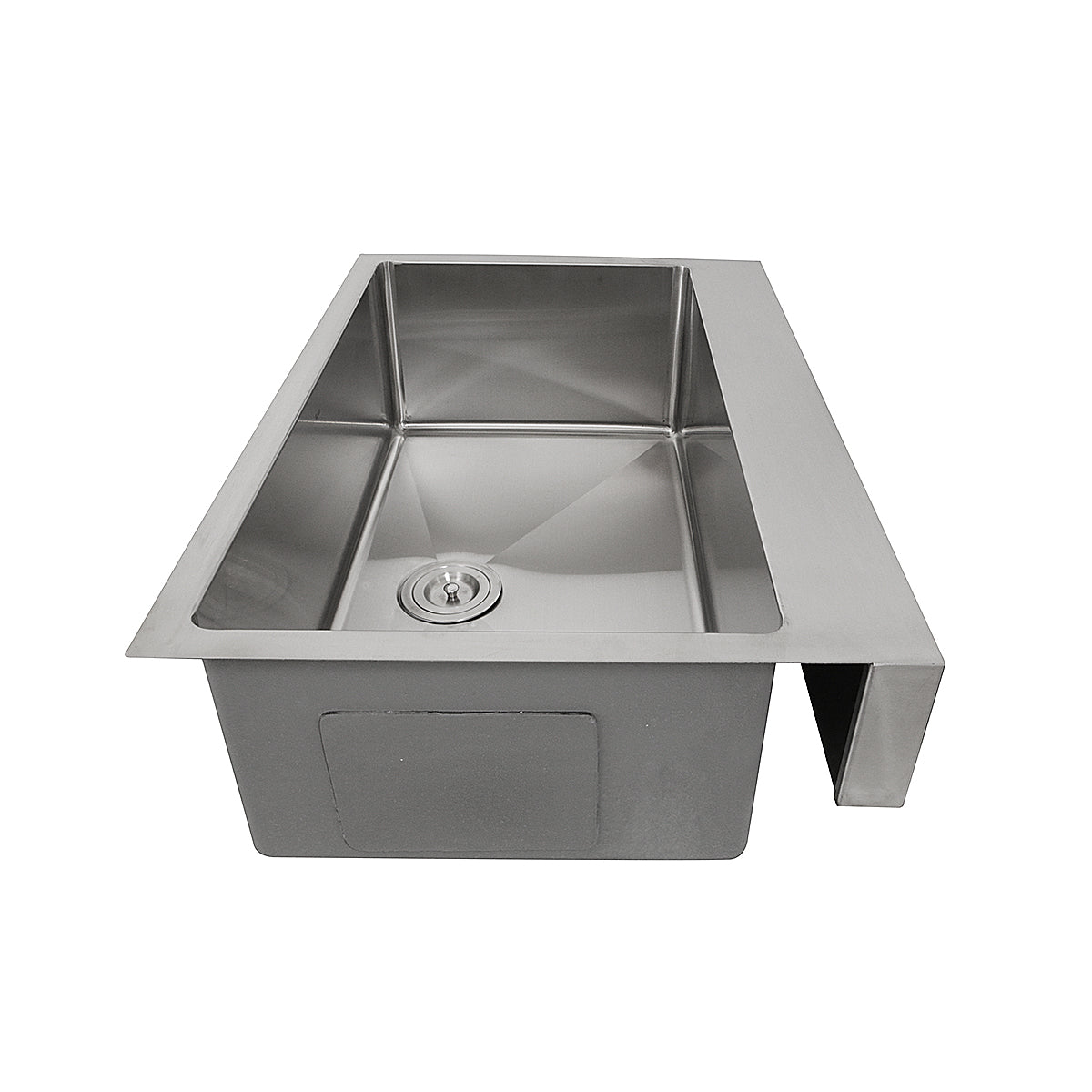 Nantucket Sinks Pro Series 33" Rectangle Undermount Brushed Satin 304 Stainless Steel Single Bowl Patented Design Kitchen Sink With 5.5-Inch Apron Front