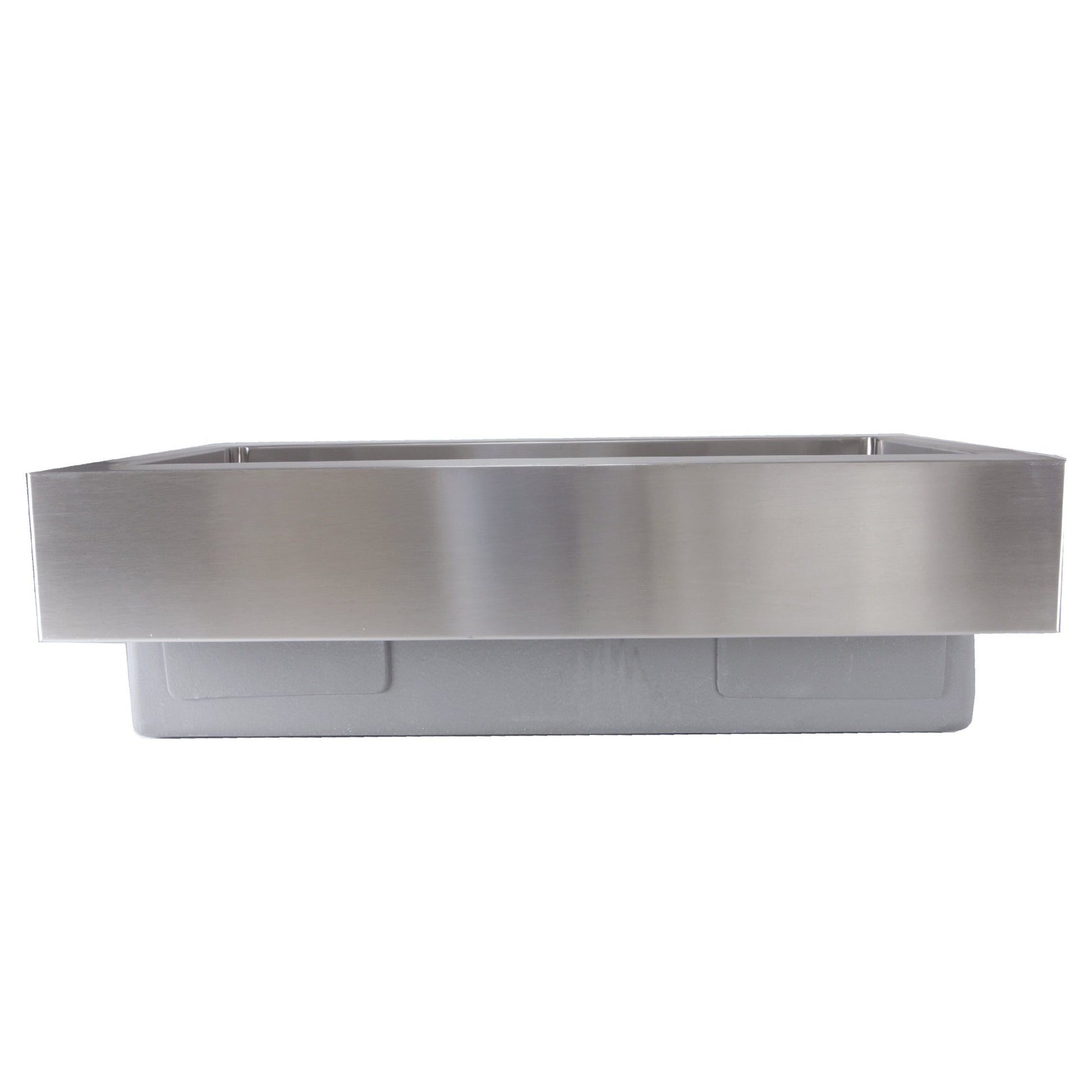 Nantucket Sinks Pro Series 33" Rectangle Undermount Brushed Satin 304 Stainless Steel Single Bowl Patented Design Kitchen Sink With 5.5-Inch Apron Front