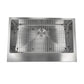 Nantucket Sinks Pro Series 33" Rectangle Undermount Brushed Satin 304 Stainless Steel Single Bowl Patented Design Kitchen Sink With 7-Inch Apron Front