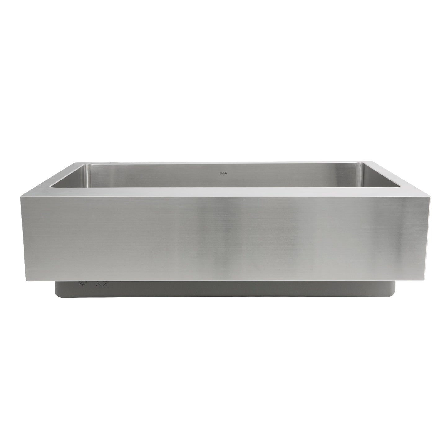 Nantucket Sinks Pro Series 33" Rectangle Undermount Brushed Satin 304 Stainless Steel Single Bowl Patented Design Kitchen Sink With 7-Inch Apron Front