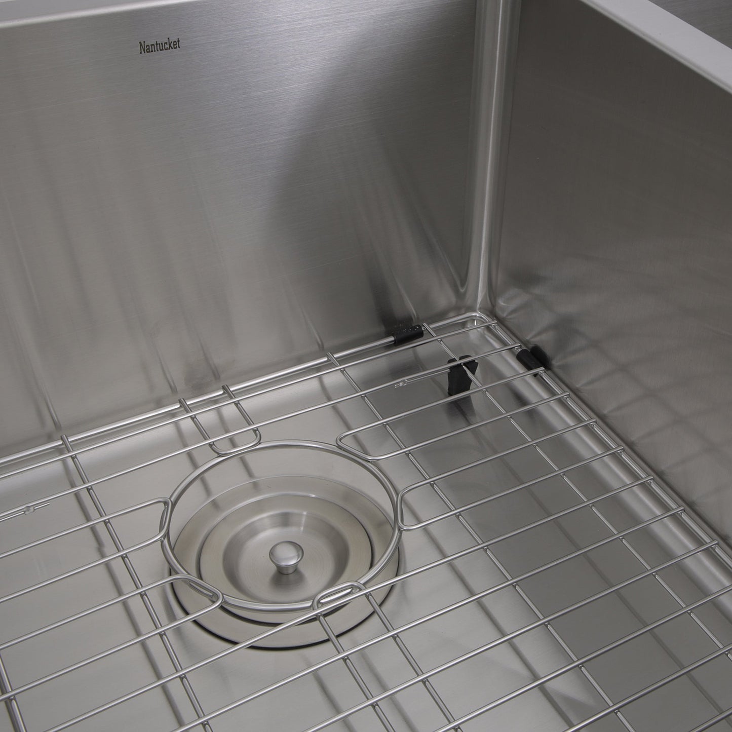 Nantucket Sinks Pro Series 33" Rectangle Undermount Brushed Satin Silver 304 Stainless Steel Double Bowl Farmhouse Apron Kitchen Sink