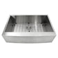Nantucket Sinks Pro Series 33" Rectangle Undermount Brushed Satin Silver 304 Stainless Steel Single Bowl Farmhouse Apron Kitchen Sink
