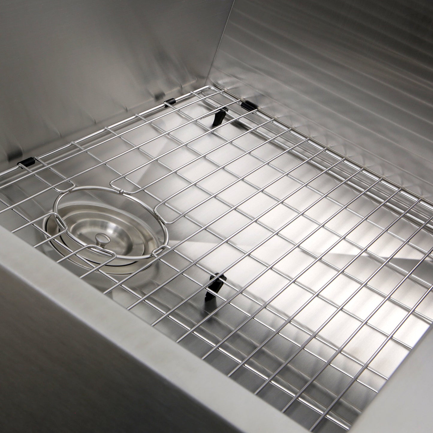 Nantucket Sinks Pro Series 33" Rectangle Undermount Brushed Satin Silver 304 Stainless Steel Single Bowl Farmhouse Apron Kitchen Sink