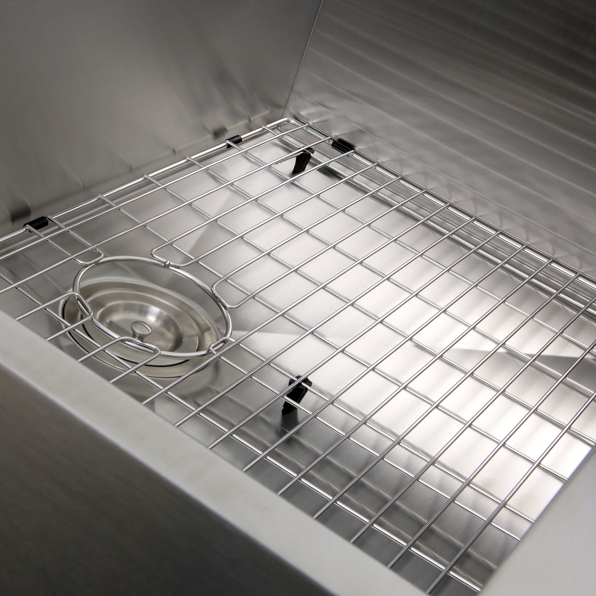 Nantucket Sinks Pro Series 33" Rectangle Undermount Brushed Satin Silver 304 Stainless Steel Single Bowl Farmhouse Apron Kitchen Sink