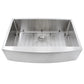 Nantucket Sinks Pro Series 33" Rectangle Undermount Brushed Satin Silver 304 Stainless Steel Single Bowl Small Radius Farmhouse Apron Kitchen Sink
