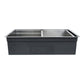 Nantucket Sinks Pro Series 36" Rectangle Undermount Brushed Satin 304 Stainless Steel Large Prep Station Single Bowl Zero Radius Kitchen Sink With Compatible Accessories
