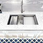 Nantucket Sinks Pro Series 36" Rectangle Undermount Brushed Satin 304 Stainless Steel Large Prep Station Single Bowl Zero Radius Kitchen Sink With Compatible Accessories