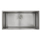 Nantucket Sinks Pro Series 36" Rectangle Undermount Brushed Satin Silver 304 Stainless Steel Single Bowl Small Radius Corners Kitchen Sink