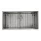 Nantucket Sinks Pro Series 36" Rectangle Undermount Brushed Satin Silver 304 Stainless Steel Single Bowl Small Radius Corners Kitchen Sink