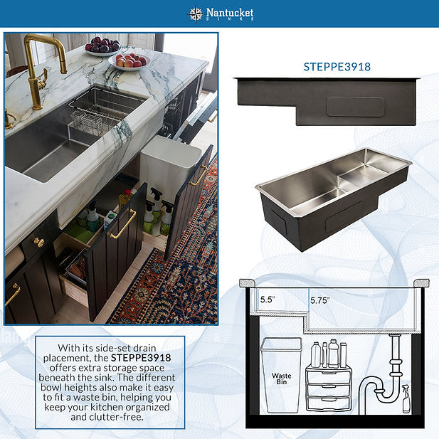 Nantucket Sinks Pro Series Undermount Stainless Steel Kitchen Sink With Compatible Accessories