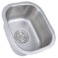 Nantucket Sinks Quidnet Collection 15" Rectangle Undermount Brushed Satin 304 Stainless Steel Single Bowl 18-Gauge Bar/Prep Sink