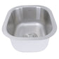 Nantucket Sinks Quidnet Collection 15" Rectangle Undermount Brushed Satin 304 Stainless Steel Single Bowl 18-Gauge Bar/Prep Sink