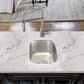 Nantucket Sinks Quidnet Collection 15" Rectangle Undermount Brushed Satin 304 Stainless Steel Single Bowl 18-Gauge Bar/Prep Sink