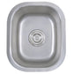 Nantucket Sinks Quidnet Collection 15" Rectangle Undermount Brushed Satin 304 Stainless Steel Single Bowl 18-Gauge Bar/Prep Sink