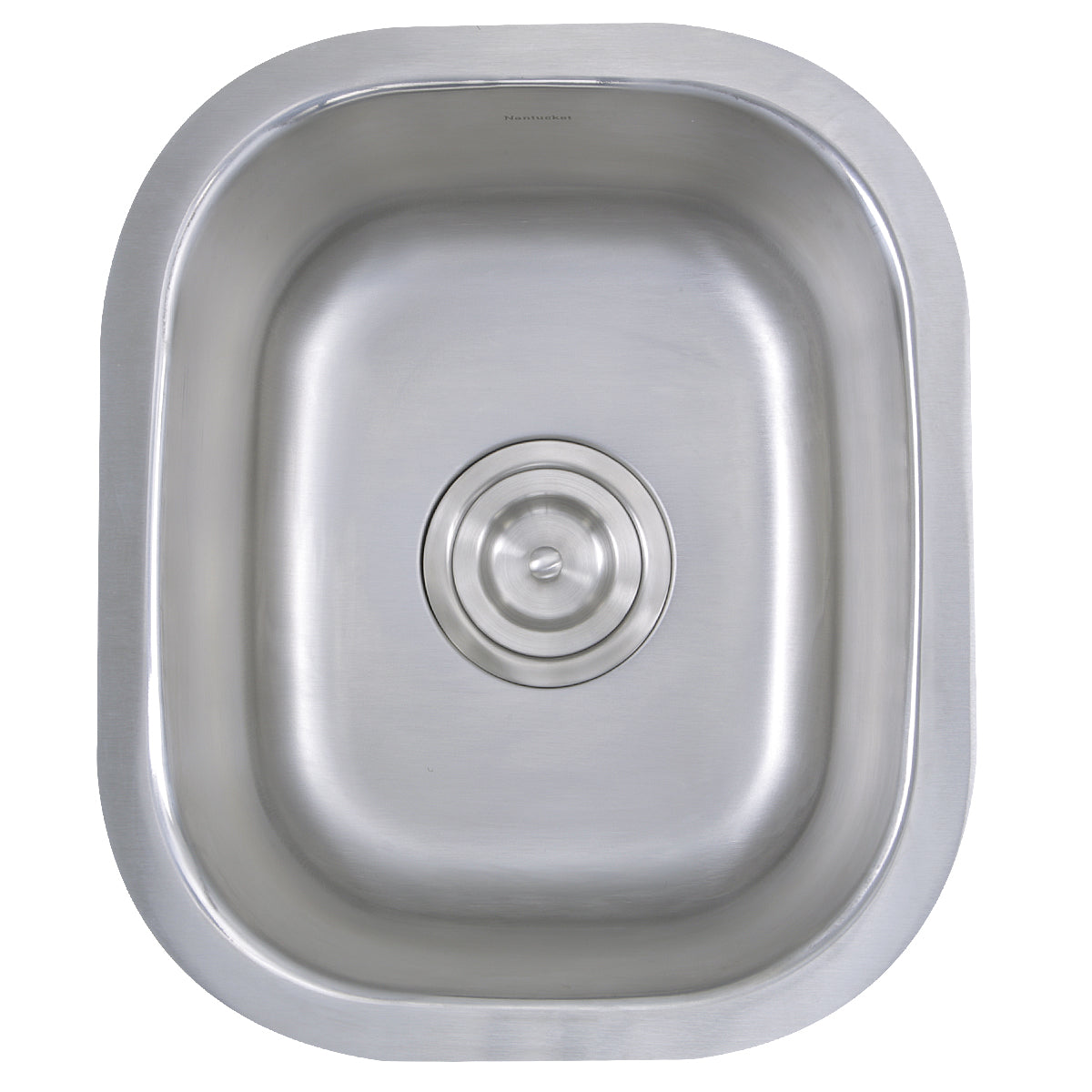 Nantucket Sinks Quidnet Collection 15" Rectangle Undermount Brushed Satin 304 Stainless Steel Single Bowl 18-Gauge Bar/Prep Sink