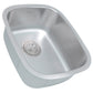Nantucket Sinks Quidnet Collection 19" Rectangle Undermount Brushed Satin 304 Stainless Steel Single Bowl 18-Gauge Bar/Prep Sink