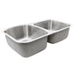 Nantucket Sinks Quidnet Collection 32" Irregular Undermount Brushed Satin Silver 304 Stainless Steel 60/40 Double Bowl 18-Gauge Kitchen Sink