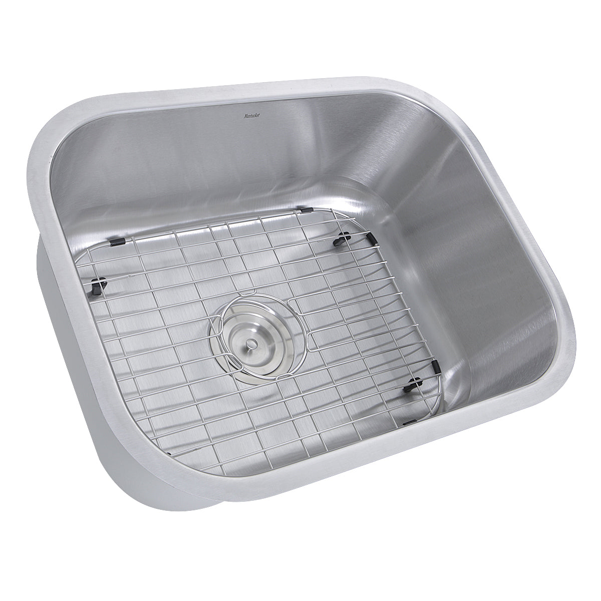 Nantucket Sinks Sconset Collection 23" Rectangle Undermount Brushed Satin Silver 304 Stainless Steel Single Bowl 16-Gauge Kitchen Sink