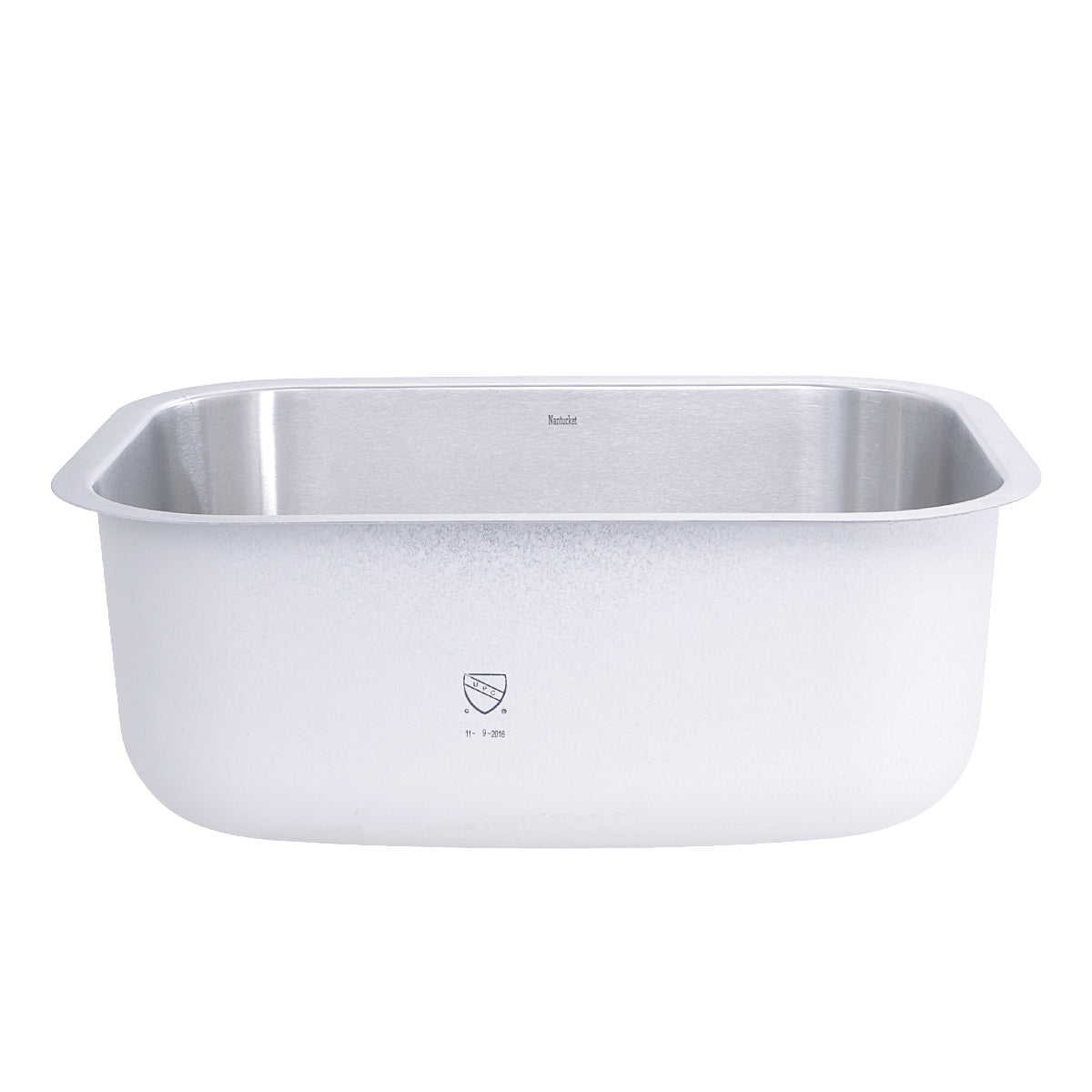 Nantucket Sinks Sconset Collection 23" Rectangle Undermount Brushed Satin Silver 304 Stainless Steel Single Bowl 16-Gauge Kitchen Sink