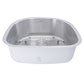 Nantucket Sinks Sconset Collection 24" D-Bowl Undermount Brushed Satin Silver 304 Stainless Steel Single Bowl 16-Gauge Kitchen Sink