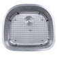 Nantucket Sinks Sconset Collection 24" D-Bowl Undermount Brushed Satin Silver 304 Stainless Steel Single Bowl 16-Gauge Kitchen Sink