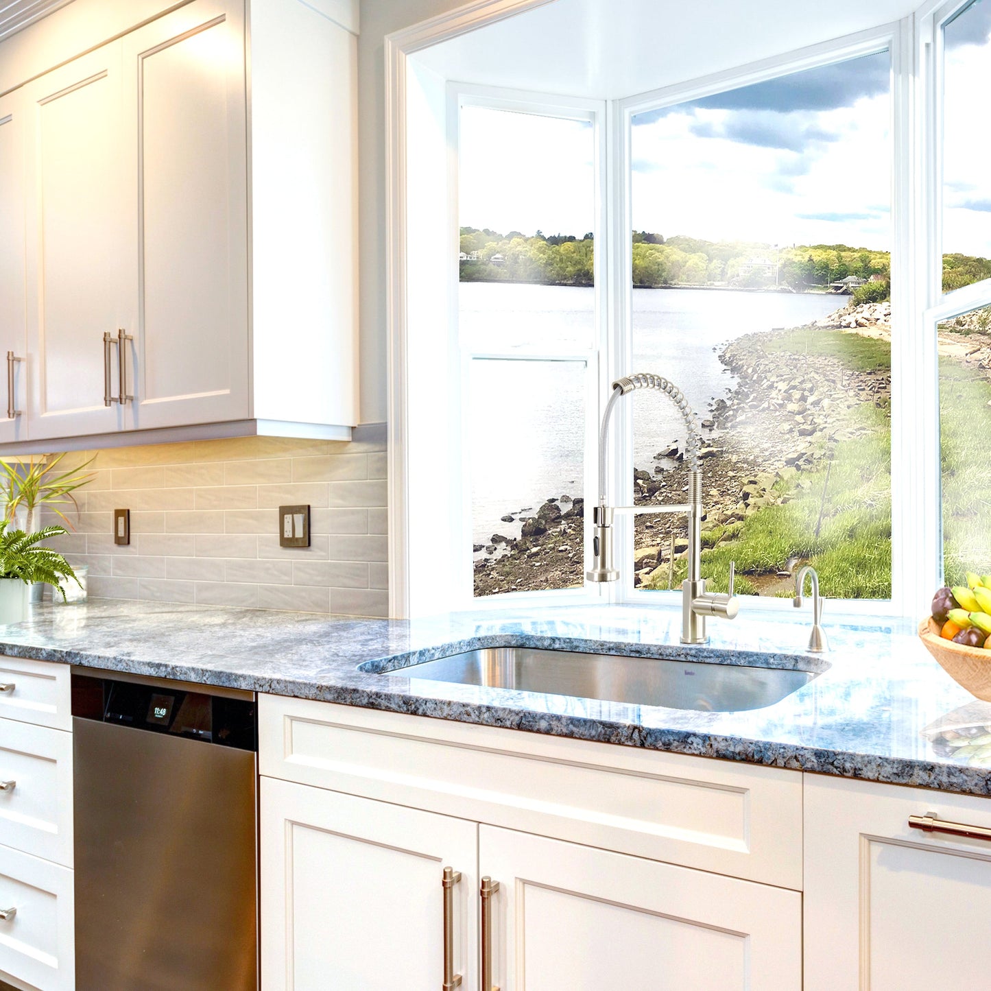 Nantucket Sinks Sconset Collection 30" Rectangle Undermount Brushed Satin 304 Stainless Steel Single Bowl 9" Deep Kitchen Sink