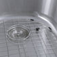 Nantucket Sinks Sconset Collection 32" Irregular Undermount Brushed Satin 304 Stainless Steel 70/30 Double Bowl 16-Gauge Kitchen Sink
