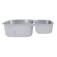 Nantucket Sinks Sconset Collection 32" Irregular Undermount Brushed Satin 304 Stainless Steel 70/30 Double Bowl 16-Gauge Kitchen Sink