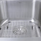 Nantucket Sinks Sconset Collection 32" Irregular Undermount Brushed Satin Silver 304 Stainless Steel 60/40 Double Bowl 16-Gauge Kitchen Sink With Cutting Board, Grids, and Colander Drains