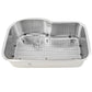 Nantucket Sinks Sconset Collection 32" Irregular Undermount Brushed Satin Silver 304 Stainless Steel Single Bowl 16-Gauge Kitchen Sink