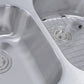 Nantucket Sinks Sconset Collection 33" Irregular Undermount Brushed Satin Silver 304 Stainless Steel 70/30 Reversed Double Bowl 16-Gauge Kitchen Sink